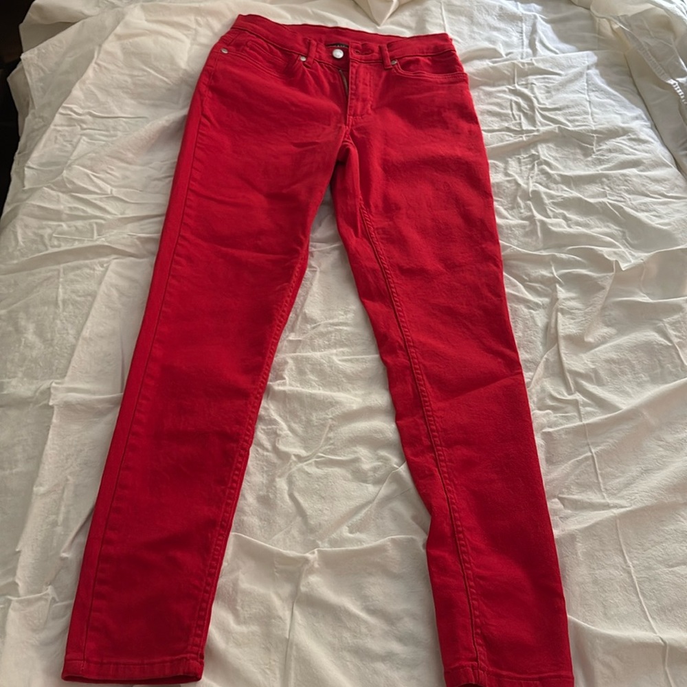 Red skinny jeans, Venus, size 4